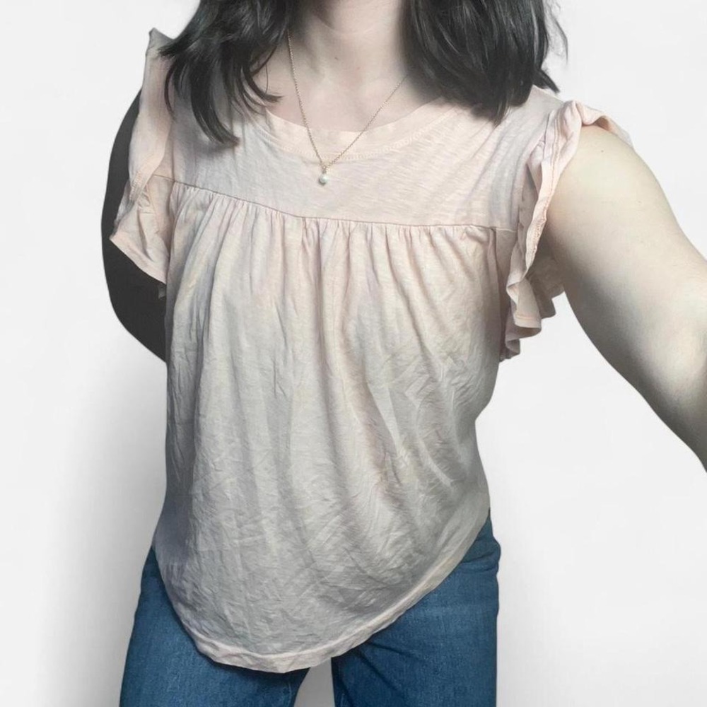 Sundry Ruffled Pink Top - Picture 3 of 7